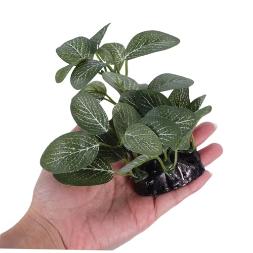 Alipis Realistic Artificial Aquarium Plant Decoration Sturdy Plastic Water Grass Ornament with Base for Fish Tank Landscape and Betta Hiding Spot Easy Maintenance Lifelike Design