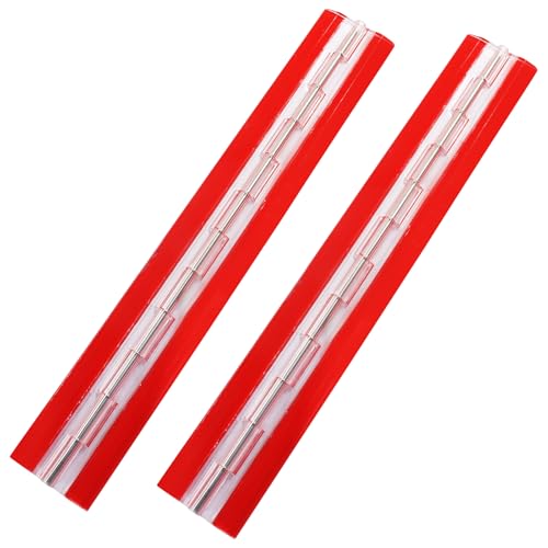 2Pcs 300x45mm Acrylic Piano Hinges - 12 Inch Steel-Reinforced Continuous Hinge for Aquarium Lids, Cabinet Box & Display Stands