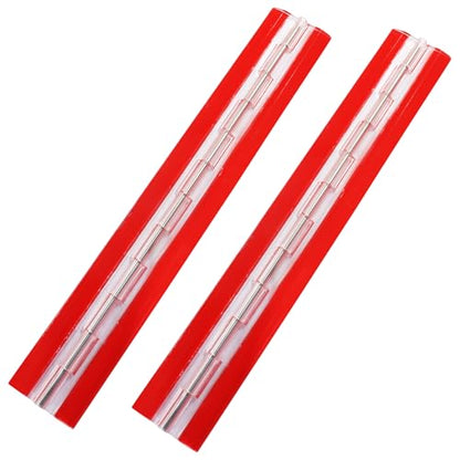 2Pcs 300x45mm Acrylic Piano Hinges - 12 Inch Steel-Reinforced Continuous Hinge for Aquarium Lids, Cabinet Box & Display Stands