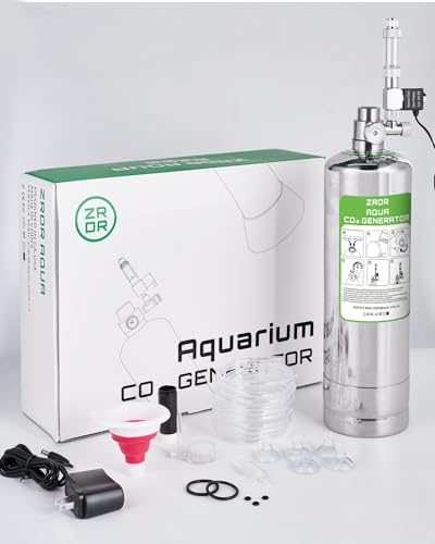 2L Co2 Generator System with Pressure Gauge Automatic Pressure Relief Valve Bubble Counter for Aquarium Plants，Stable Output