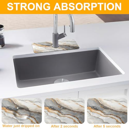 2 Pack Faucet Mat for Kitchen Sink Splash Guard Bathroom 15.5"X5.5"