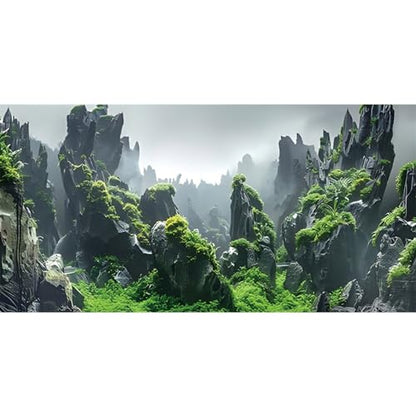 AWERT 48x20 inches Stone Aquarium Background Rock Fish Tank Background Rocky Terrarium Background Polyester Background - size: 48x20in/120x50cm