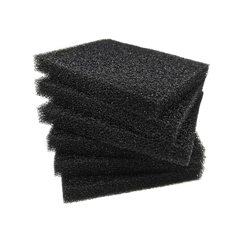 Aquarium Bio Filter Media Sponge, 6 Pack, 6.3 x 5.5 x 0.8 inch | Foam Filter Pad, Compatible with ML350 Fish Tank Filter, Replacement