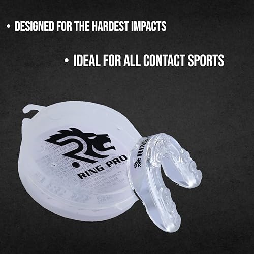 Mouth Guard for Boxing, MMA, Football, Basketball, Hockey, and All Contact Sports, Custom Fit for Adults and Youth, Teeth and Gum Protection - color: Clear