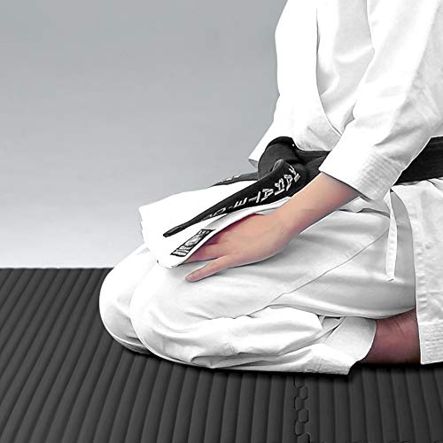 We Sell Mats 3/4 Inch Thick Martial Arts EVA Foam Exercise Mat, Tatami Pattern, Interlocking Floor Tiles for Home Gym, MMA, Anti-Fatigue Mats, 24 in x 24 in - color: Black, style: 24 Square Feet (6 Tiles)