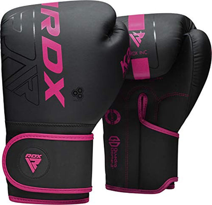 RDX Boxing Gloves, Pro Training Sparring, Maya Hide Leather, Muay Thai MMA Kickboxing, Men Women Adult, Heavy Punching Bag Focus Mitts Pads Workout, Ventilated Palm, Multi Layered, 8 10 12 14 16 18 Oz - color: PINK, size: 10 OZ
