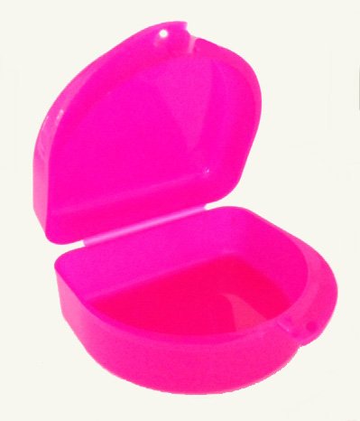 Mo Cased, Retainer Case, Mouthguard Case - Black Dragon - color: Pink