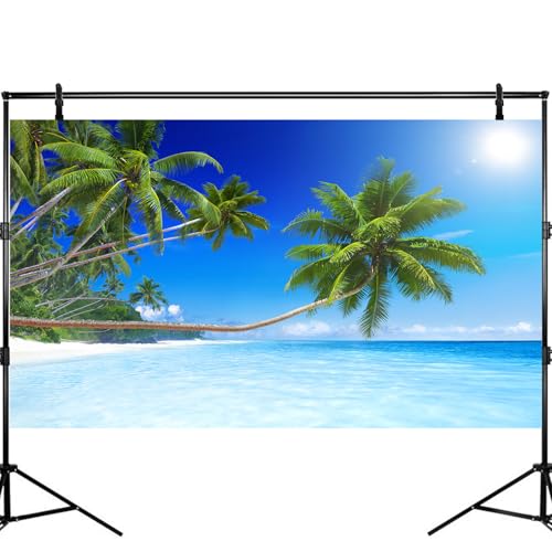 Tropical Paradise Beach Aquarium Background Ocean Island Seashore Fish Tank Background Beach Seascape Terrarium Backgrounds Sunray Blue Sky Seacoast Ocean Sea Waves Reptile Tank Backgrounds 48x24in