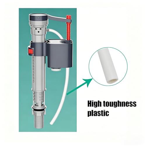 Universal Toilet Refill Tube Hose Pipe Replacement, 11.6 Inch Rubber Water Line with Clip Clamp Connector, 3 Pack (White) - color: White