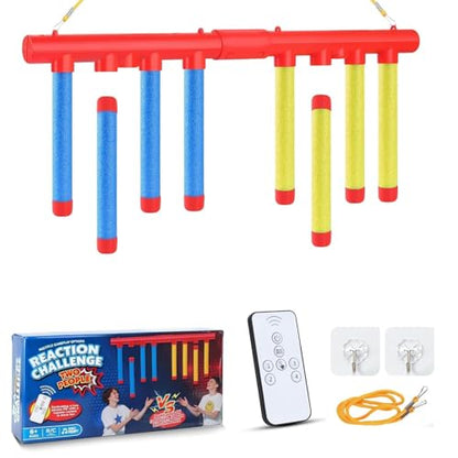 Reflex Sticks, Reflex Game Falling Stick, Drop Stick Games for Reaction Time Training, Catching Sticks Game for Kids & Adults Hand-Eye Coordination Training Toy, 3 Adjustable Speeds