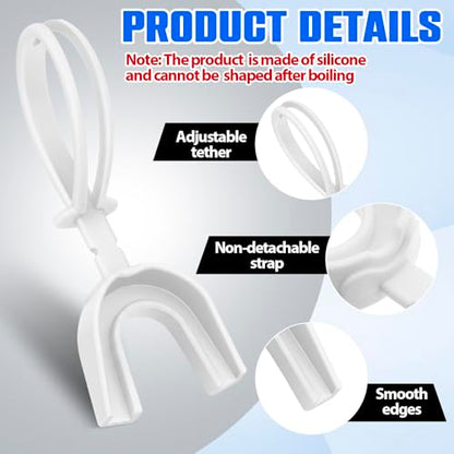 Kanayu 30 Strapped Mouth Guard Without Boil Mouthguard - color: White, size: Youth