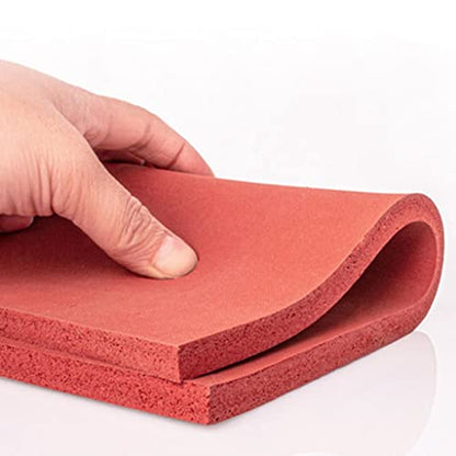 1pcs Red Silicone Foam Board, Super Soft Sponge Foam Board High Temperature Resistant Pad, Pressing Mat Laminating Machine Silicone Pad(500 x 500 x 3mm) - size: 500 x 500 x 3mm