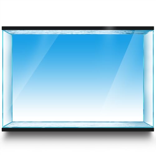 Blue White Gradient Aquarium Background Stickers - Fish Tank Reptile Terrarium Decor 120 x 60 cm / (47.2 x 23.6 inches)