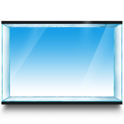 Blue White Gradient Aquarium Background Stickers - Fish Tank Reptile Terrarium Decor 120 x 60 cm / (47.2 x 23.6 inches)