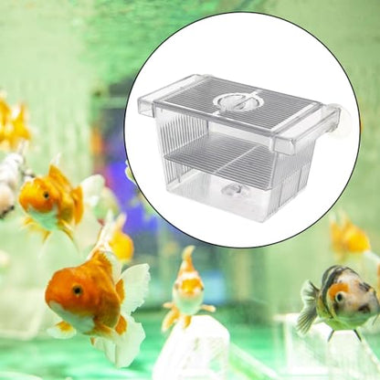 Fish Breeding Isolated Box Float Hatching Separation Acrylic Hatching Box Fish Tank Hatchery for Clownfish Guppy, S