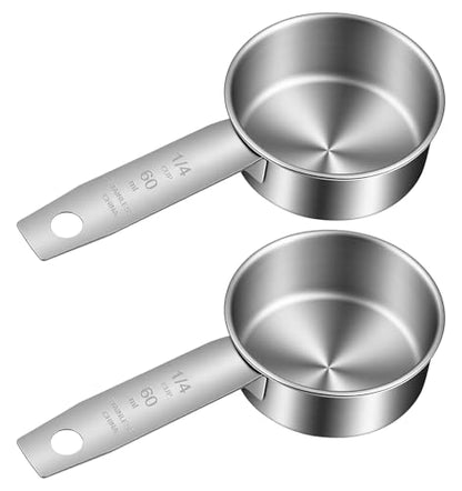 2 Pcs 1/4 Cup Measuring Cup, Clear Plastic Measuring Cup, Accurate Scale Measuring Tool for Liquid & Dry Ingredients, Cooking Tool for Home and Kitchen Use