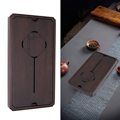 Water Storage Tea Tray, Chinese Drinks Drainage Box Decorative Household Tea Serving Board Large Capacity Detachable Teaware for Kitchen Cafe Office (S)