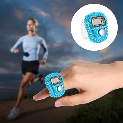 Electronic Finger Counter - LCD Digital Display Hand Tally Counter | Manual Digital Finger Counter | Portable Pitch Counter, Smalli LCD Display Electronic Tally Counter for Coaching, People, Fishing
