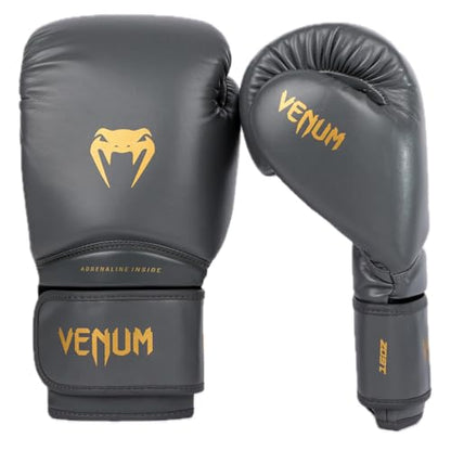 Venum Contender Boxing Gloves - color: Grey/Gold, size: 10-Ounce, style: Contender 1.5