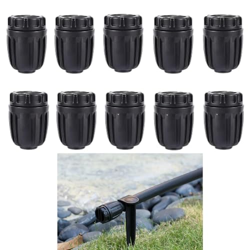 1/2 inch Drip Irrigation Fittings End Caps For (0.52" ID x 0.65" OD) 16mm Drip Irrigation Tubing Connectors End Plugs-10 Pack - size: 1/2" Tubing End Cap (10 Pack)