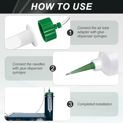 uxcell 2 Pcs Air Tube 10cc Glue Adhesive Dispenser Syringes Connector Adapter Replacement for Industrial Glue Liquid Cartridge Dispensing Accessories - size: 10cc
