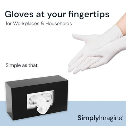 SimplyImagine Black Glove Box Holder - Acrylic Wall Mount Dispenser