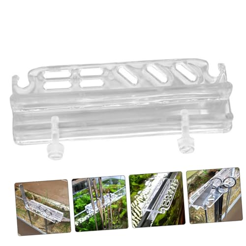 Totority Acrylic Aquarium Tool Holder Lightweight Wall-Mounted Storage Rack for Fish Tank Cleaning Tools and Plant Maintenance Compact Organizer Easy Installation and Removable Design