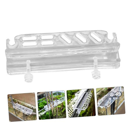 Totority Acrylic Aquarium Tool Holder Lightweight Wall-Mounted Storage Rack for Fish Tank Cleaning Tools and Plant Maintenance Compact Organizer Easy Installation and Removable Design