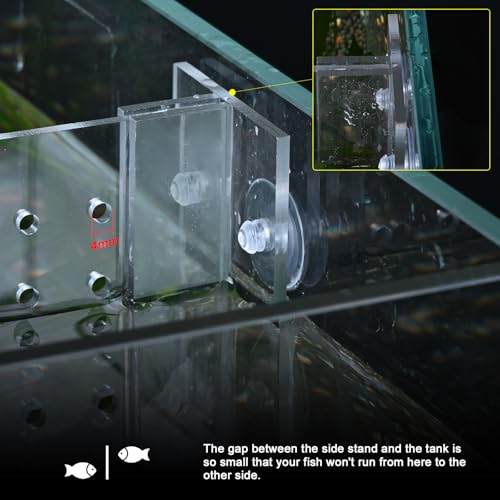 Acrylic Fish Tank Divider,55 Gallon Tank Divider,Adjustment Clear Fish Tank Separator Set with Suction Cups (55gallon)