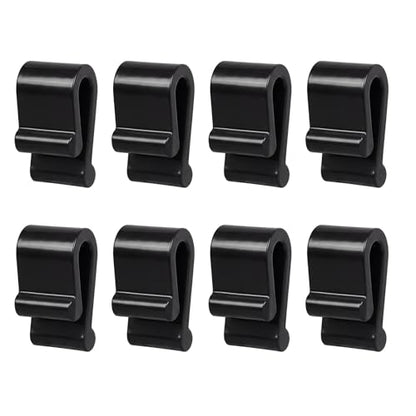 8 Pcs Dutch Oven Lid Protector Clips, Cookware Protector Clips Non-Slip Silicone Pot Protectors for Stacking Cookware Lids Protectors Pot Lid Flexible Bumper for Storage Dutch Oven Pots(Black)