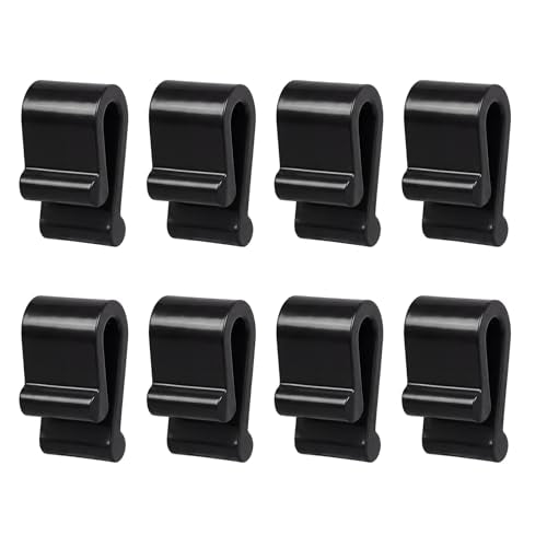 8 Pcs Dutch Oven Lid Protector Clips, Cookware Protector Clips Non-Slip Silicone Pot Protectors for Stacking Cookware Lids Protectors Pot Lid Flexible Bumper for Storage Dutch Oven Pots(Black)