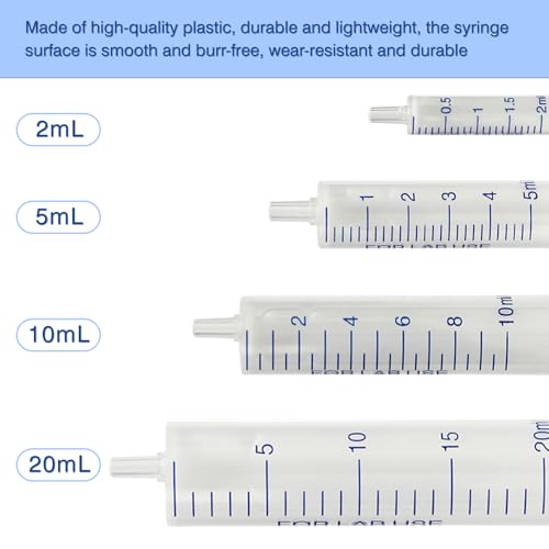 50 Pack 5 ml Plastic Syringe, luer Slip Syringe, Used in Scientific Laboratories, Liquid refilling, DIY Crafts, Scientific Labs By Labfil - size: 5ML Plastic Syringe