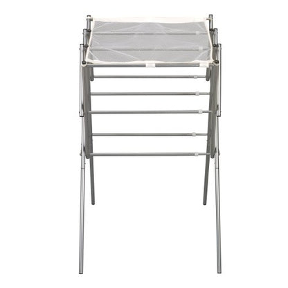 Household Essentials Clothes Drying Rack, Foldable, Expandable and Collapsible Laundry Drying Rack, Silver - color: Silver