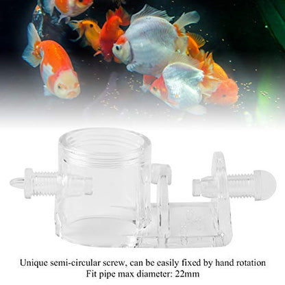 Acrylic Aquarium Pipe Clamp Fish Tube Holder Hose Clip for 22mm Dia Water Pipe