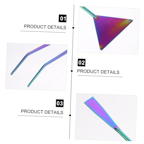 3pcs Colored Titanium Coated Stainless Steel Aquarium Tools Kit Tweezers and Spatula Set for Fish Tank Water Plants Cleaning