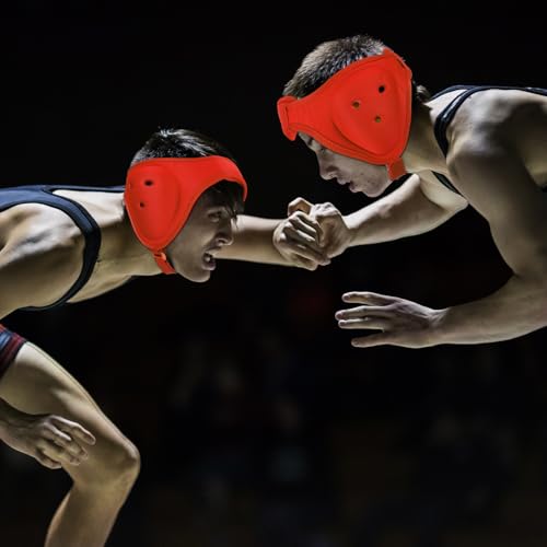 Tellegloww Wrestling Headgear for Kids, Youth - color: Orange, style: Classic Style