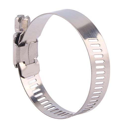 DERNORD 20 Pack Hose Clamps 304 Stainless Steel Adjustable Pipe Tube Clamps, Worm Gear Hose Clamps for Plumbing, Automotive And Mechanical Applications (27-51mm)