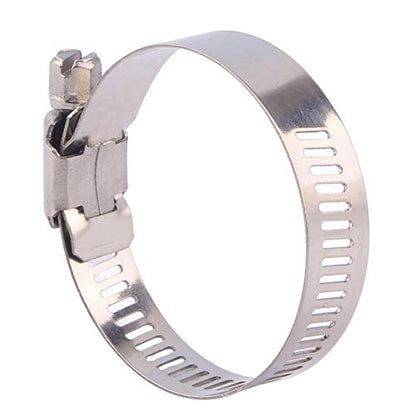 DERNORD 20 Pack Hose Clamps 304 Stainless Steel Adjustable Pipe Tube Clamps, Worm Gear Hose Clamps for Plumbing, Automotive And Mechanical Applications (27-51mm)