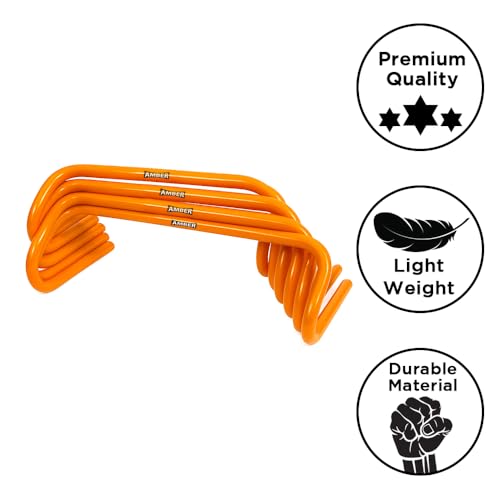 Multi-Sport Speed Training Hurdles Set of 6 Mini Hurdles for Agility & Coordination, Lightweight PVC Construction, Ideal for Football, Soccer, Baseball, Hockey, Track, Tennis, Lacrosse, 6 inch