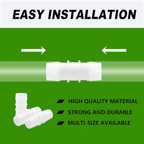 Plastic Hose Barb 1/2" Barbed Connectors Joint Splicer Mender Adapter for Aquarium Liquid Air (Pack of 5) - size: 0.5 Inch
