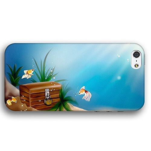 Underwater Aquarium with Treasure Chest Scene Apple iPhone 5 / 5S Phone Case