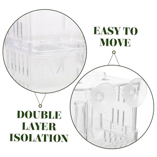 Toddmomy 4pcs Aquarium Fish Box Fish Incubator Boxes Small Tank Separation Container Plastic Breeding