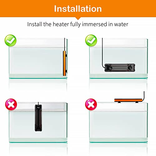 hygger Aquarium Heater 300W/500W/800W/1000W, Submersible Fish Tank Heater with Digital LED Controller and Intelligent Leaving Water Automatically Stop Heating System, for Freshwater and Saltwater - size: 300W for 40-80 Gallon