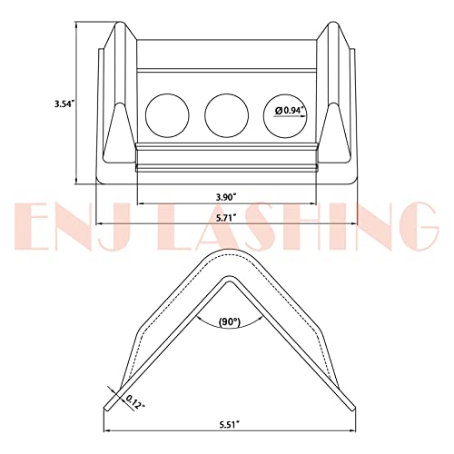 ENJ 40 Pack Flatbed Edge Protector, Edge Corner Tie Down Protector for Up to 4 Inch Straps, Protects Cargo Edges, Flatbed Accessories Plastic Protector
