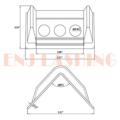 ENJ 40 Pack Flatbed Edge Protector, Edge Corner Tie Down Protector for Up to 4 Inch Straps, Protects Cargo Edges, Flatbed Accessories Plastic Protector