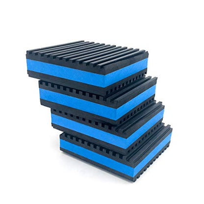 4 Pack Rubber Anti-Vibration Pads, 4 x 4 x 7/8 inches Heavy Duty EVA Vibration Isolation Pads Mats for HVAC, Washers, Compressors, Treadmills, Air Conditioner