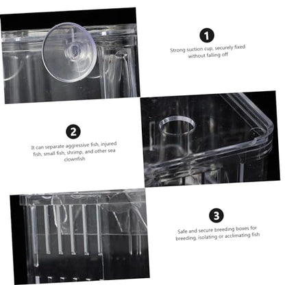 Yardwe 2pcs Fish Breeding Box Aquarium Hatching Incubator Separation Container