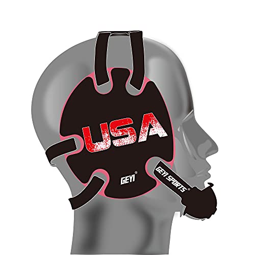 Wrestling Headgear with USA and Flag Wraps (Pink, Adult) - color: Pink, size: Adult