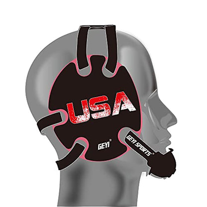 Wrestling Headgear with USA and Flag Wraps (Pink, Youth) - color: Pink, size: Youth