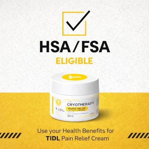 TIDL Cryotherapy Pain Relief Plant-Based Menthol Cream, 3 fl oz | Cooling Cream for Arthritis Joint Muscle Back Pain Relief Anti-Inflammatory Fast-Absorbing Full-Body Recovery - style: 3 Ounce